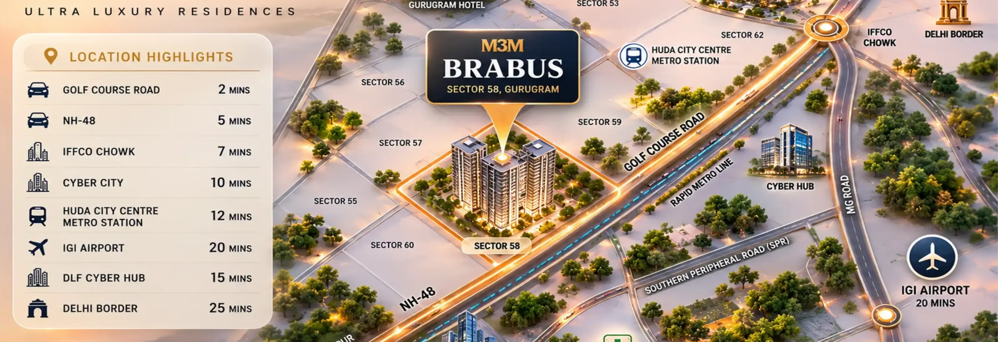 Location map of Brabus Residences