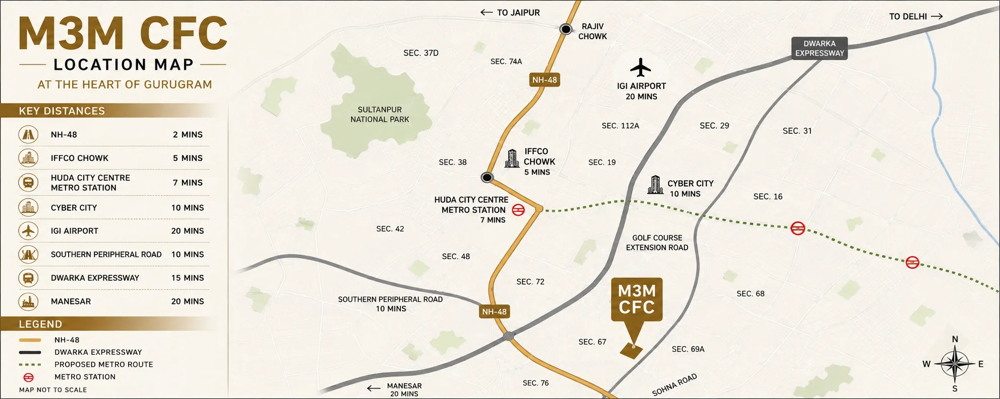 Location map of M3M CFC