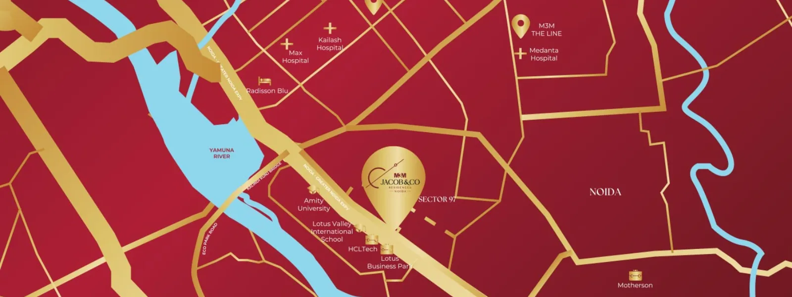 Location map of Jacob & Co Residences