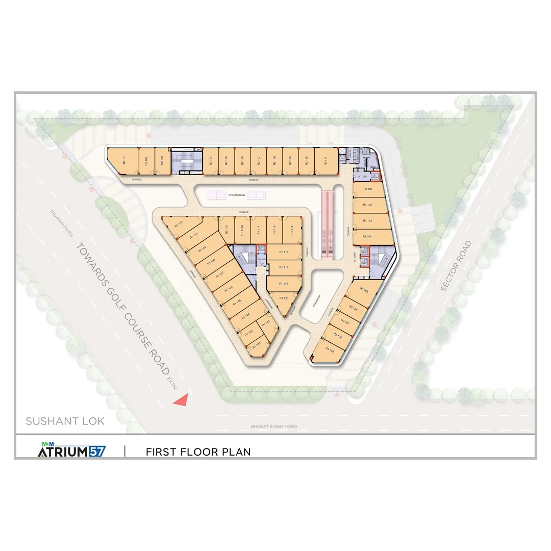 M3M Atrium First Floor Plan