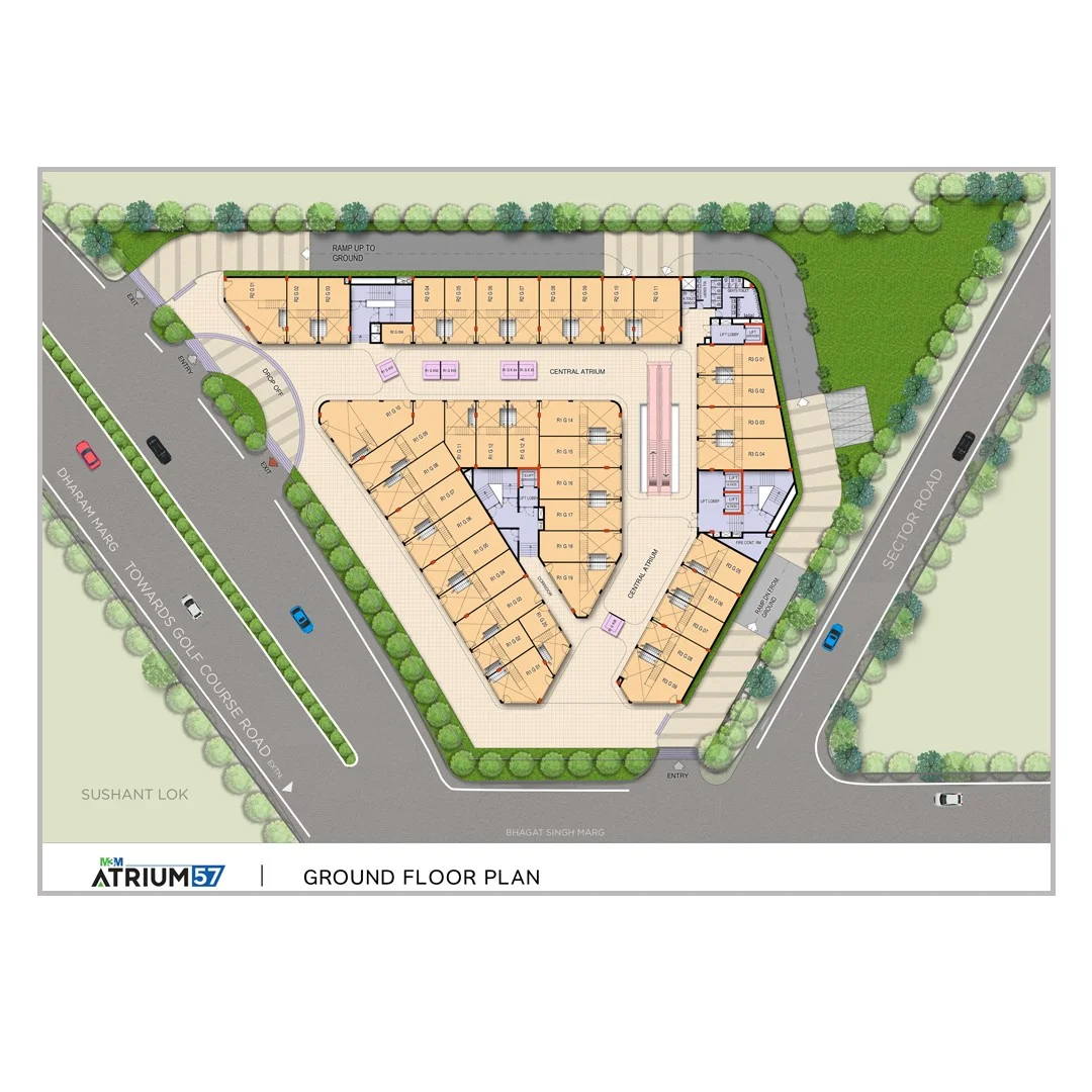 M3m Atrium Ground Floor Plan